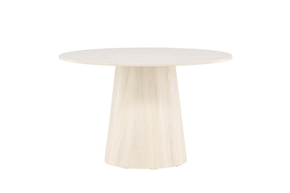 Lanzo rundt spisebord - Ø120 cm - hvidpigmenteret - billede 12