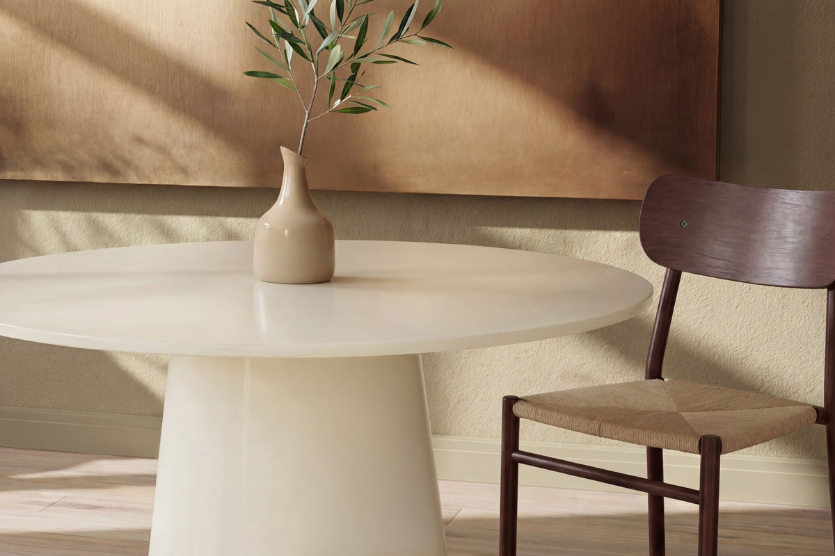Lanzo rundt spisebord - Ø120 cm - beige - billede 4