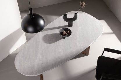 Grönvik ovalt spisebord - 180 × 90 cm - lysegrå, mokka - billede 13
