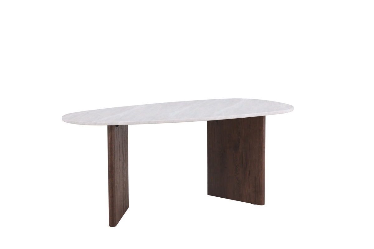 Grönvik ovalt spisebord - 180 × 90 cm - lysegrå, mokka - billede 3