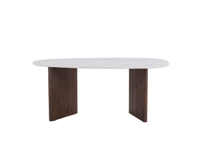 Grönvik ovalt spisebord - 180 × 90 cm - lysegrå, mokka - billede 4