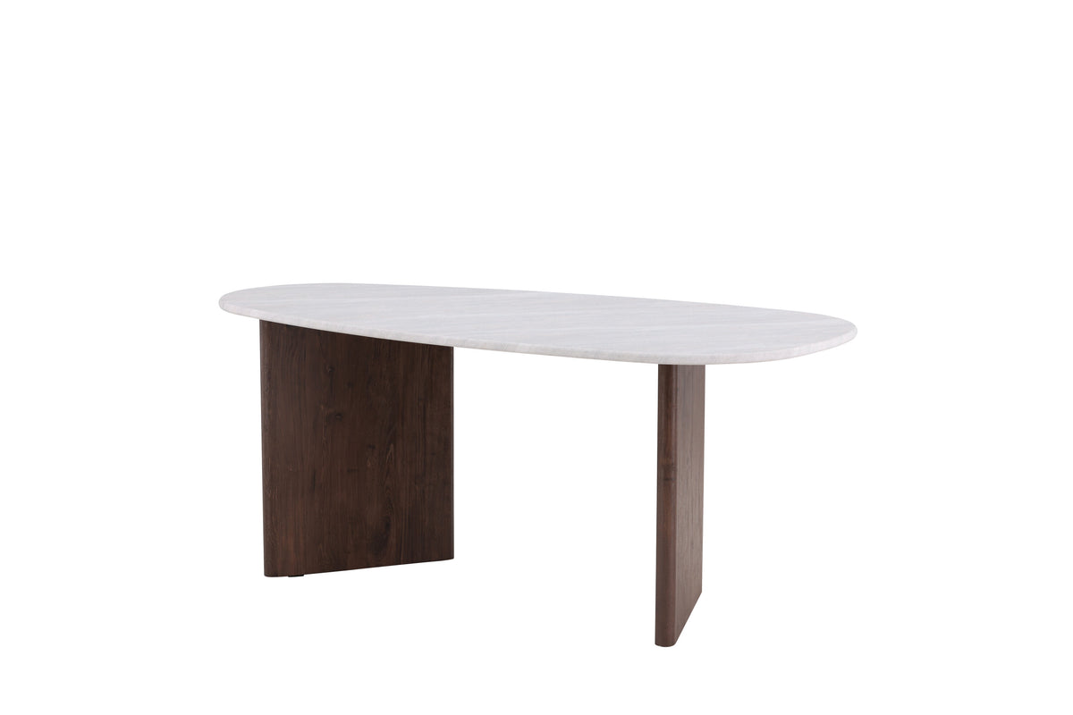 Grönvik ovalt spisebord - 180 × 90 cm - lysegrå, mokka - billede 5