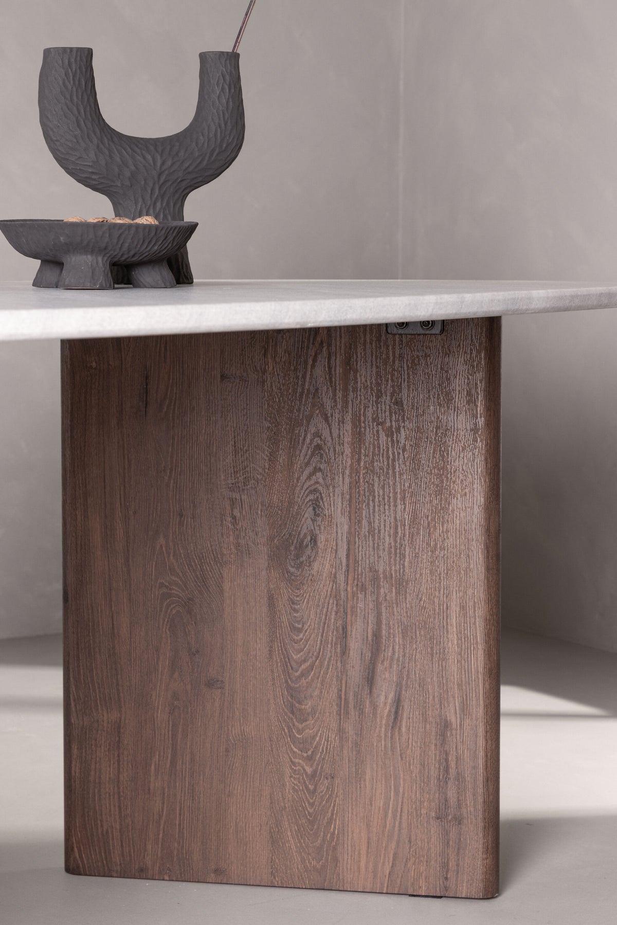 Grönvik ovalt spisebord - 180 × 90 cm - lysegrå, mokka - billede 19