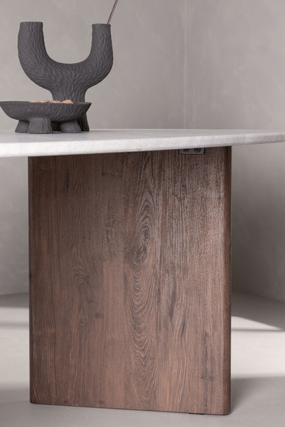 Grönvik ovalt spisebord - 180 × 90 cm - lysegrå, mokka - billede 19