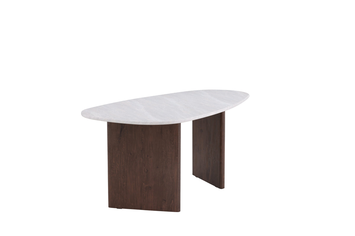 Grönvik ovalt spisebord - 180 × 90 cm - lysegrå, mokka - billede 8
