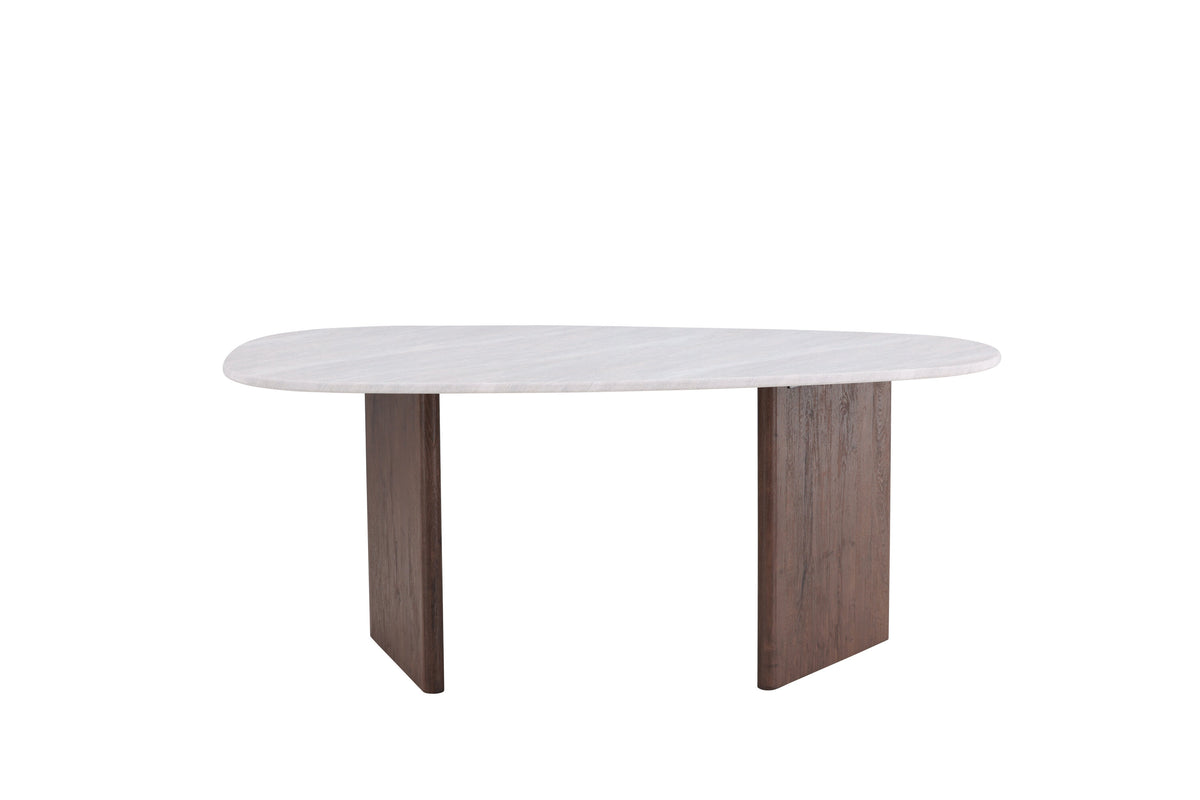 Grönvik ovalt spisebord - 180 × 90 cm - lysegrå, mokka - billede 10