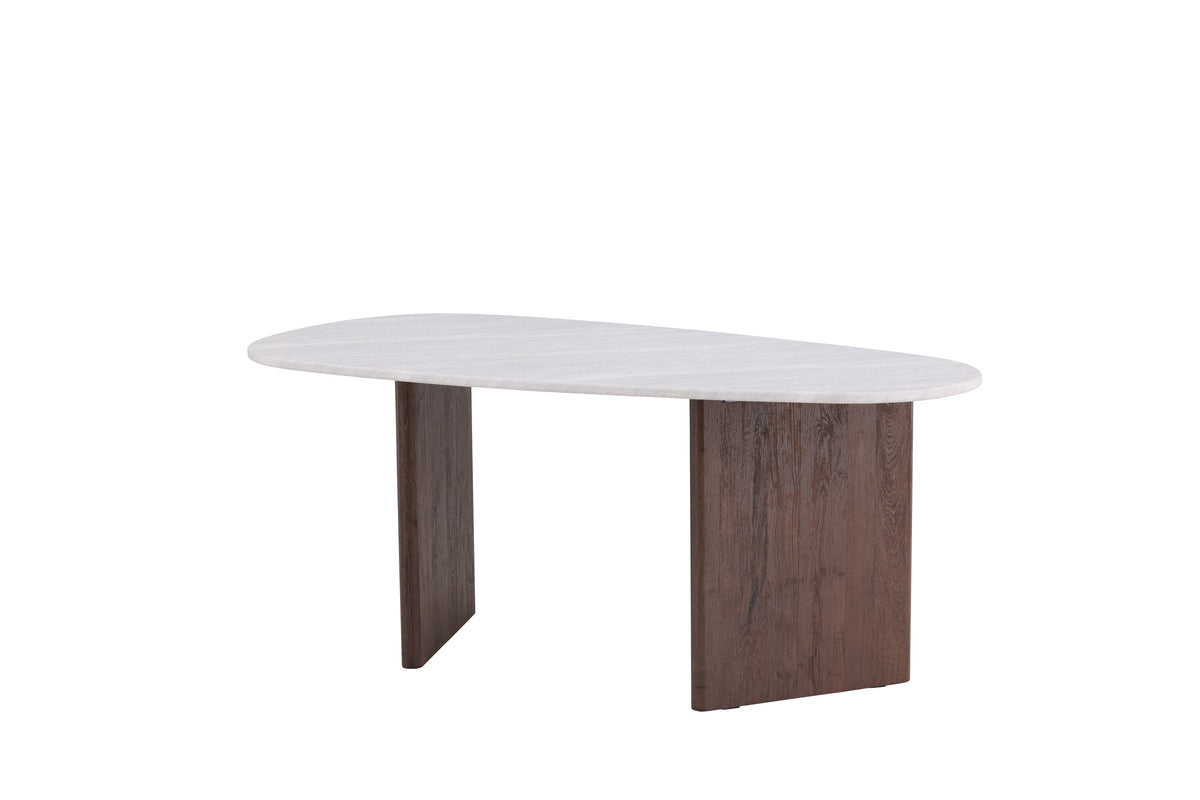 Grönvik ovalt spisebord - 180 × 90 cm - lysegrå, mokka - billede 11