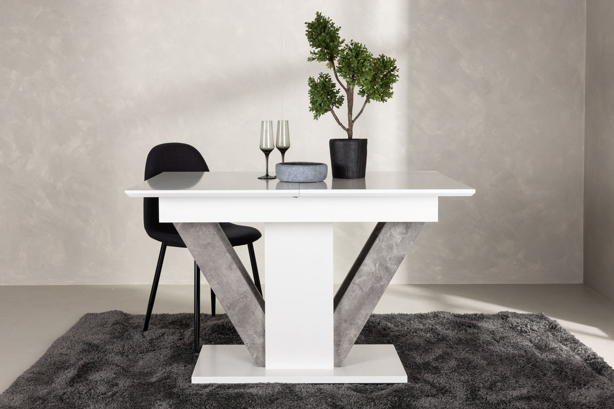 Disa spisebord - 120 × 80 cm - grå, hvid - billede 16