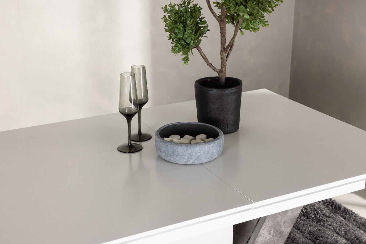 Disa spisebord - 120 × 80 cm - grå, hvid - billede 18