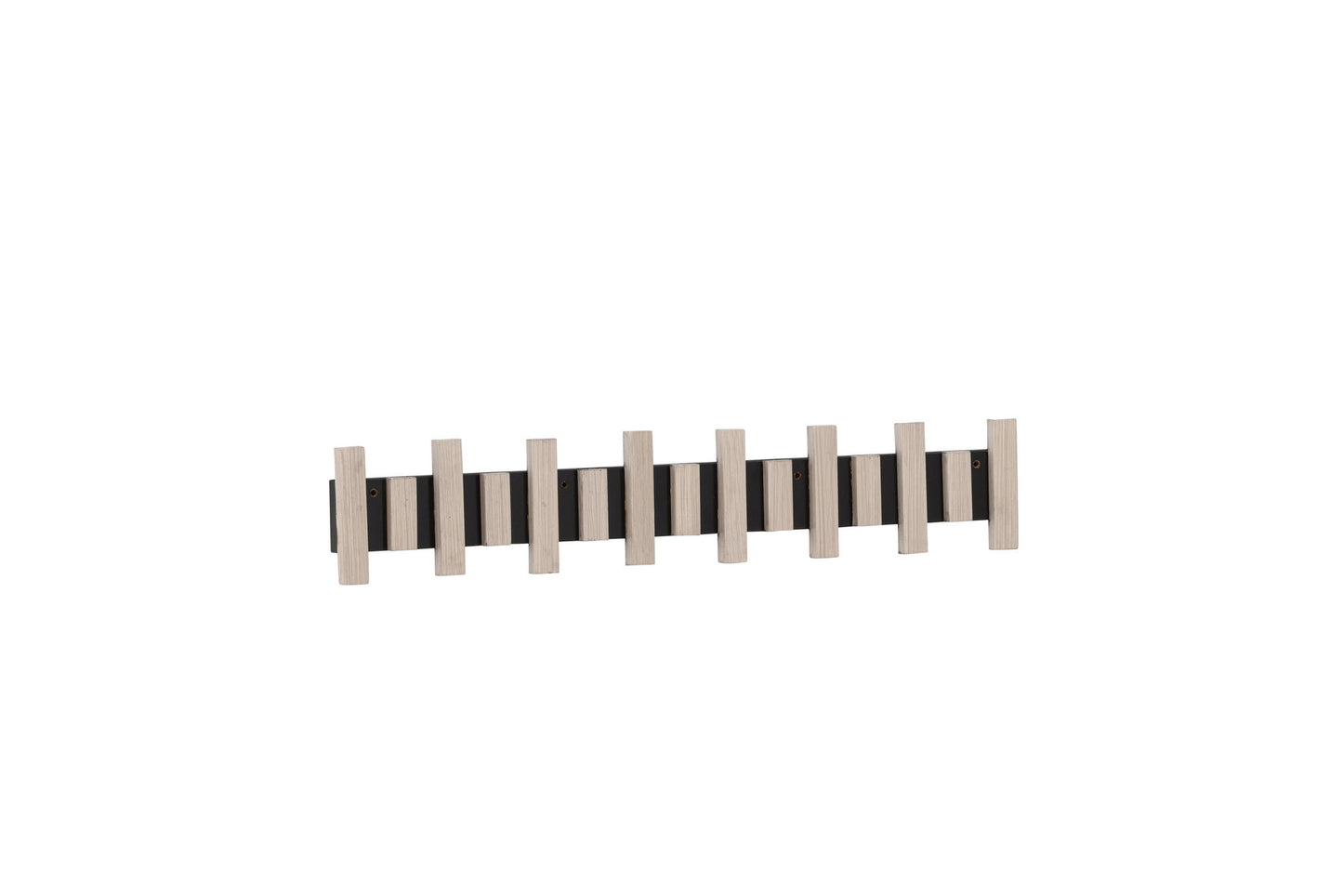Nimes Knagerække 75x3,5x13cm - Sort/Lyst træ