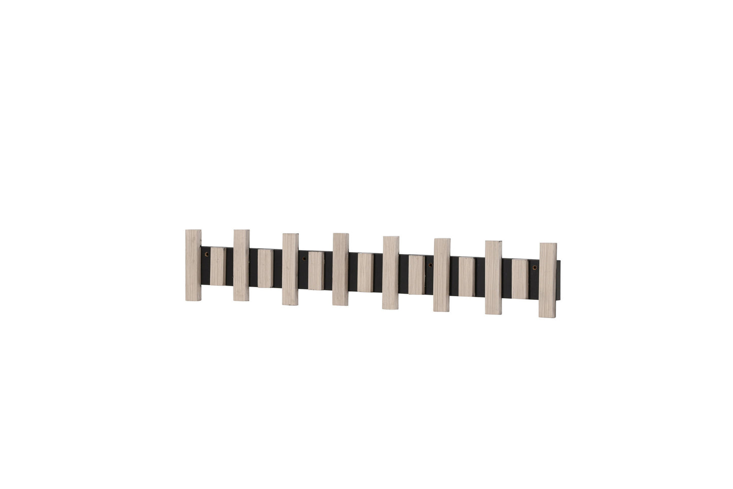 Nimes Knagerække 75x3,5x13cm - Sort/Lyst træ