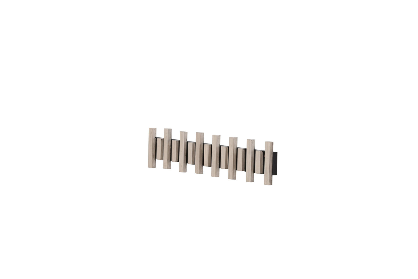 Nimes Knagerække 75x3,5x13cm - Sort/Lyst træ