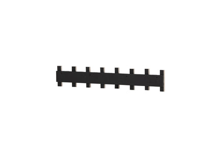 Nimes Knagerække 75x3,5x13cm - Sort/Lyst træ
