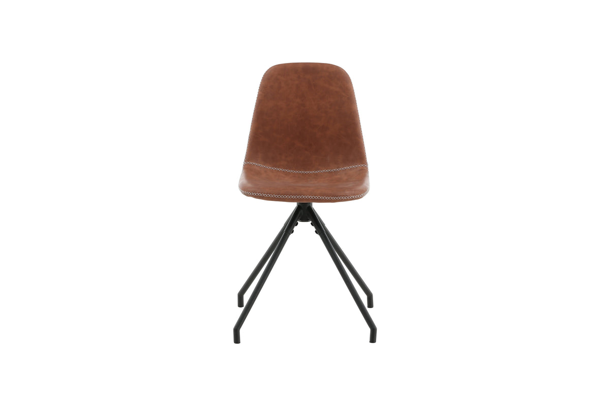Polar spisebordsstole - sort, brun - 2 stk. - billede 2