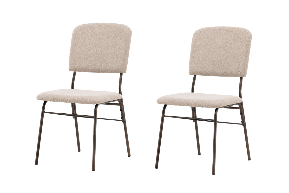 Seda spisebordsstole - beige, brun - 2 stk. - billede 1