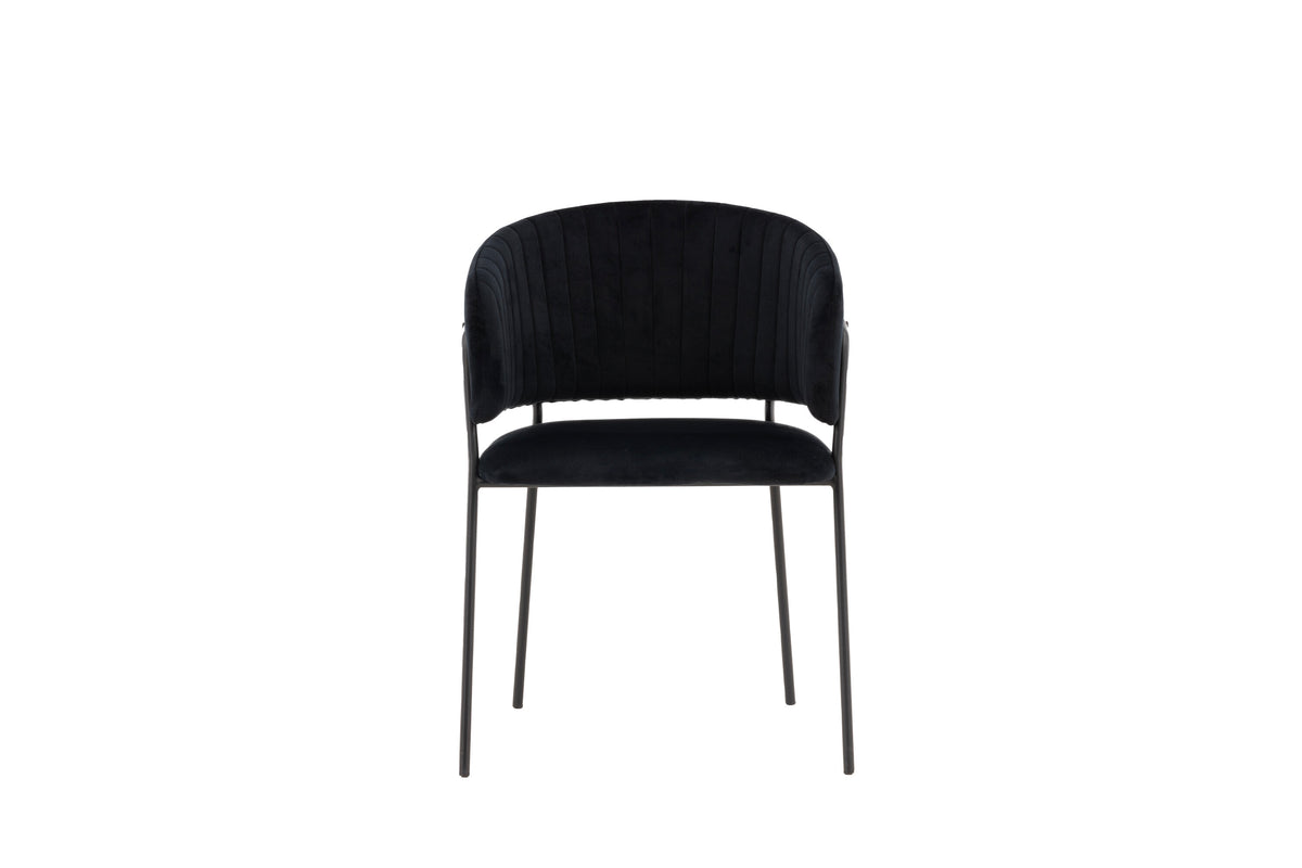 Selma spisebordsstole - sort - 2 stk. - billede 1