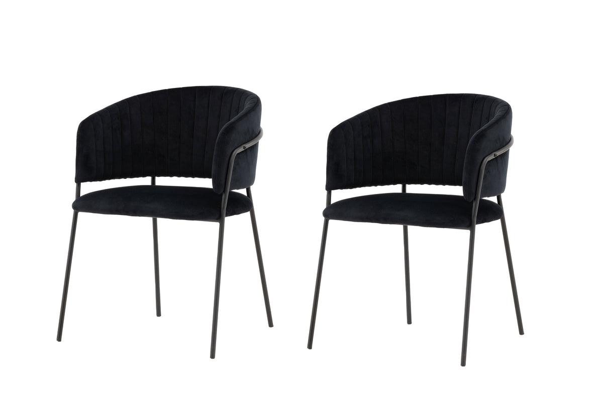 Selma spisebordsstole - sort - 2 stk. - billede 2