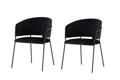 Selma spisebordsstole - sort - 2 stk. - billede 2