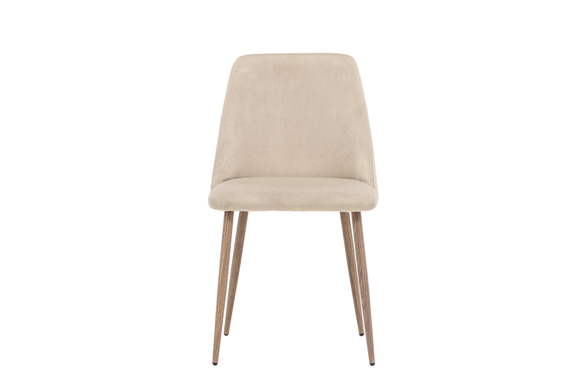 Night spisebordsstole - valnøddefarvet, beige - 2 stk. - billede 2