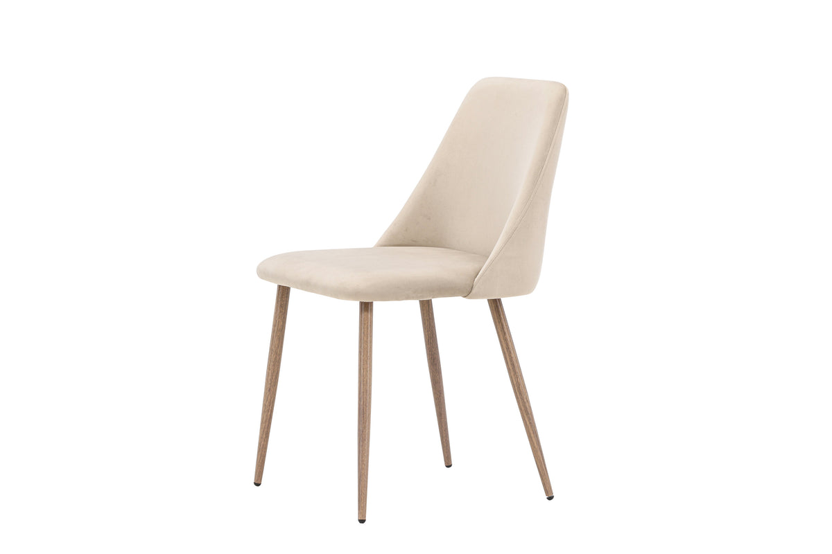 Night spisebordsstole - valnøddefarvet, beige - 2 stk. - billede 4