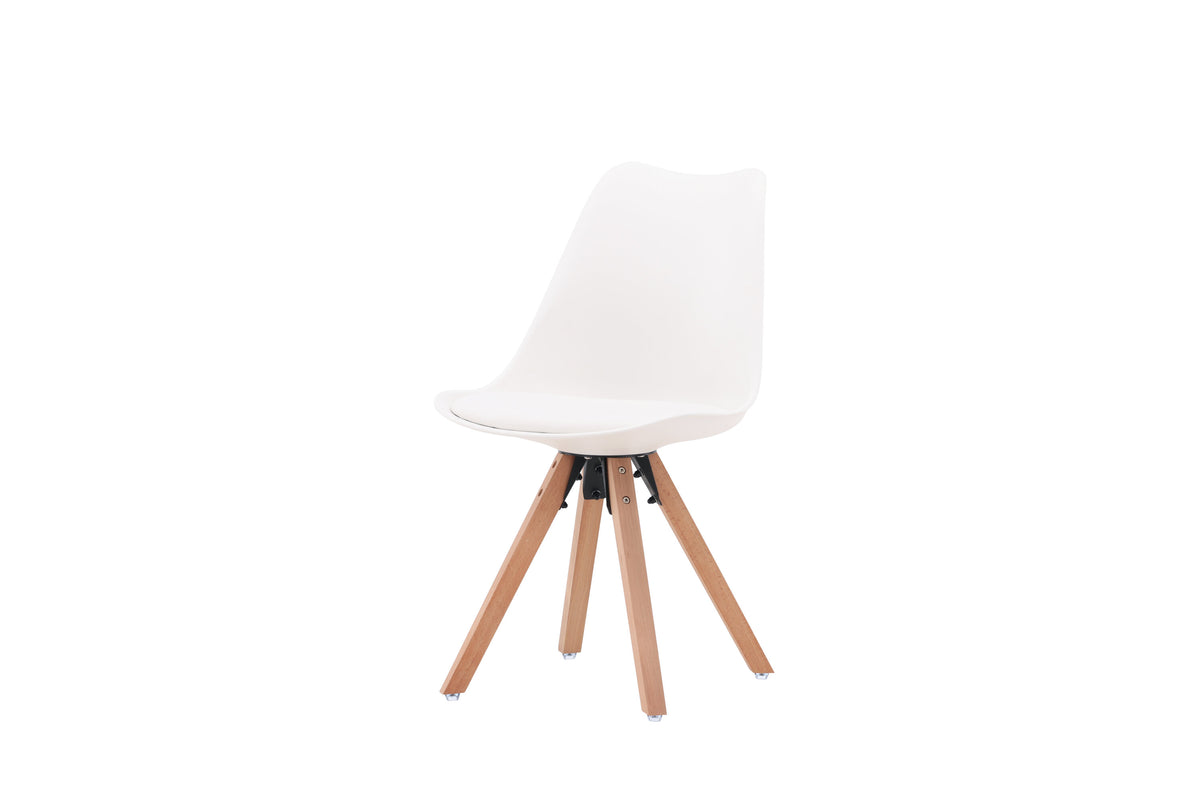 Zeno spisebordsstole - natur, hvid - 2 stk. - billede 3