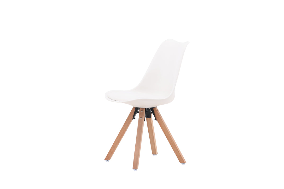 Zeno spisebordsstole - natur, hvid - 2 stk. - billede 4