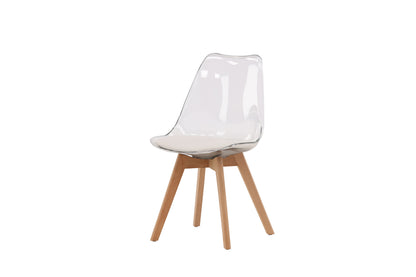 Edvin spisebordsstole - natur, transparent, hvid - 2 stk. - billede 3