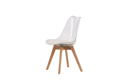 Edvin spisebordsstole - natur, transparent, hvid - 2 stk. - billede 4