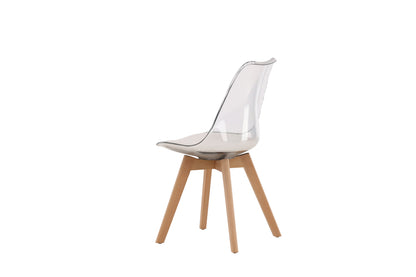 Edvin spisebordsstole - natur, transparent, hvid - 2 stk. - billede 6