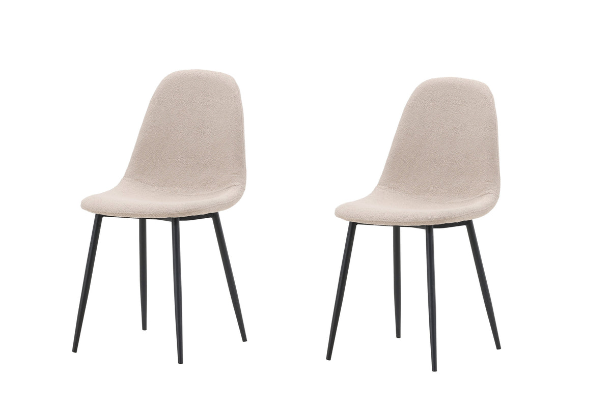 Polar spisebordsstole - beige, sort - 2 stk. - billede 1