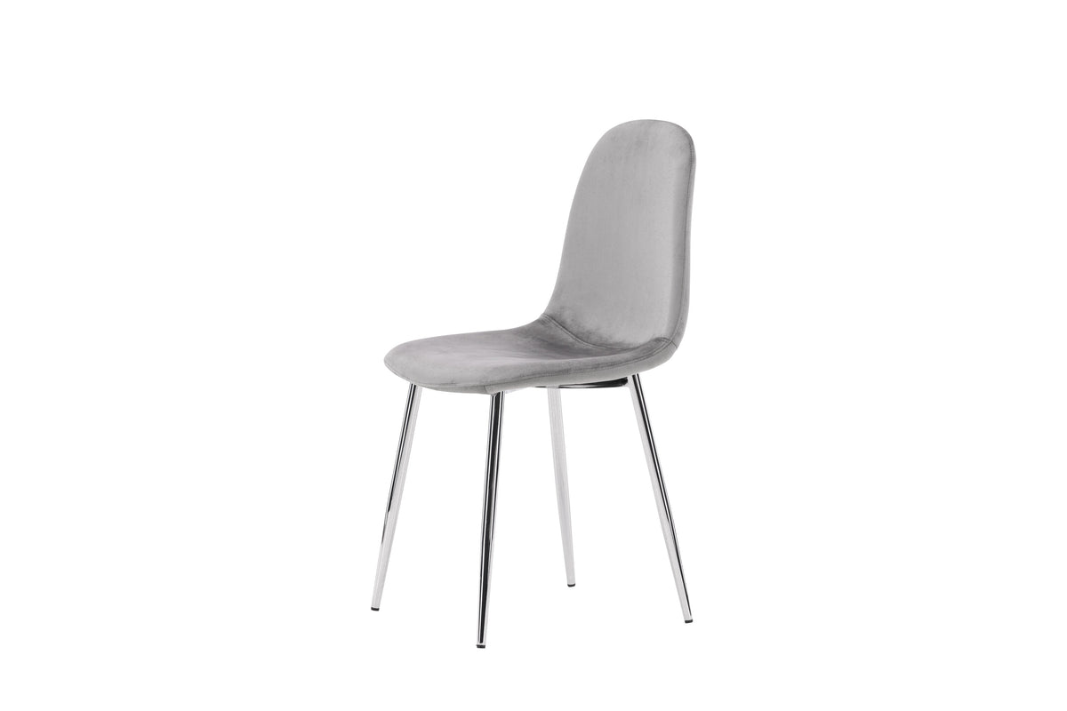 Eva spisebordsstole - lysegrå, sølv - 2 stk. - billede 4