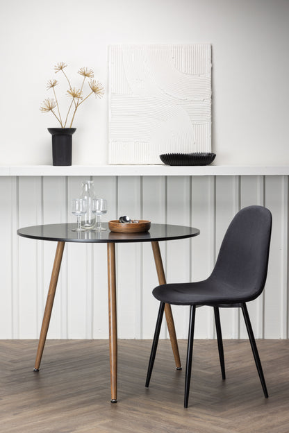 Polar rundt spisebord - Ø90 cm - sort, natur - billede 16