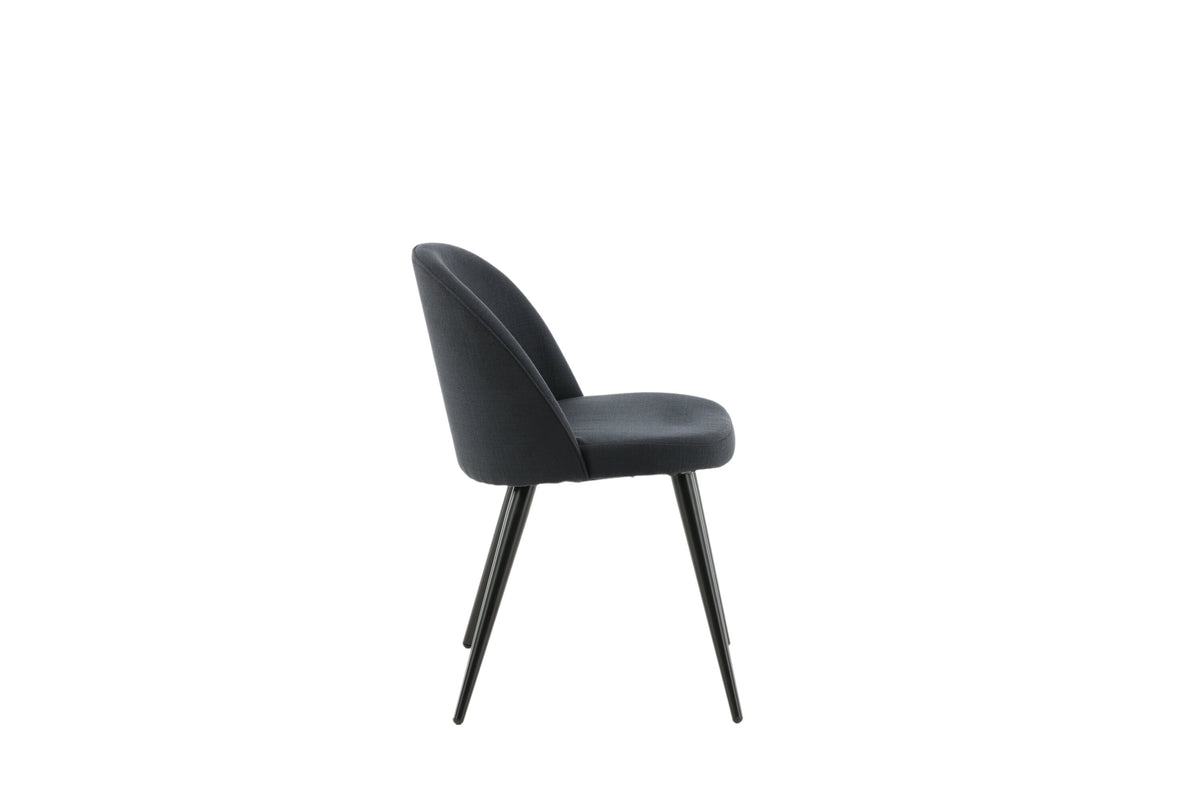 Velvet spisebordsstole - sort - 2 stk. - billede 11