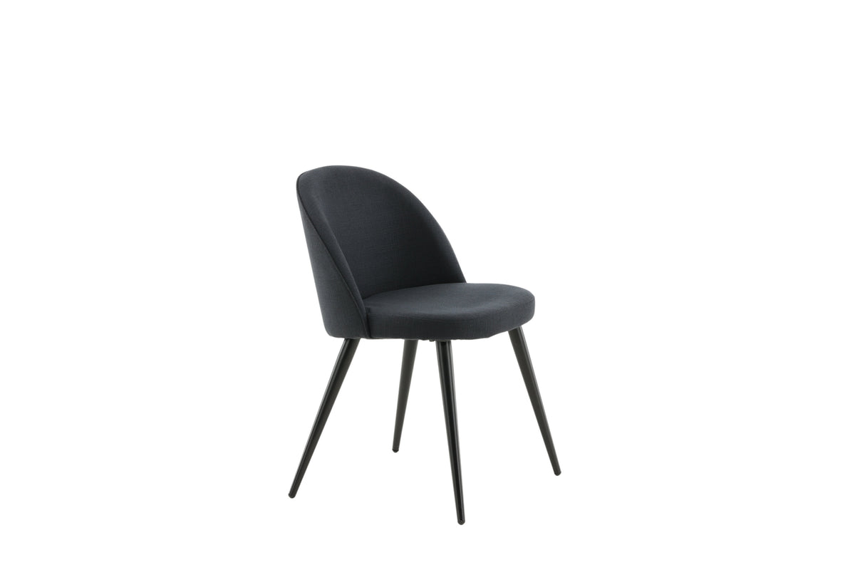 Velvet spisebordsstole - sort - 2 stk. - billede 12