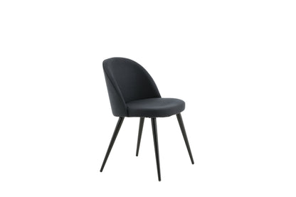Velvet spisebordsstole - sort - 2 stk. - billede 12