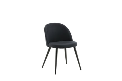 Velvet spisebordsstole - sort - 2 stk. - billede 13