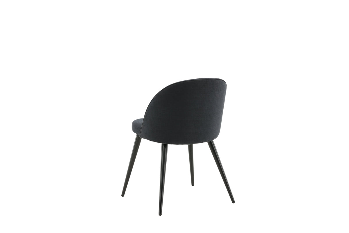 Velvet spisebordsstole - sort - 2 stk. - billede 7