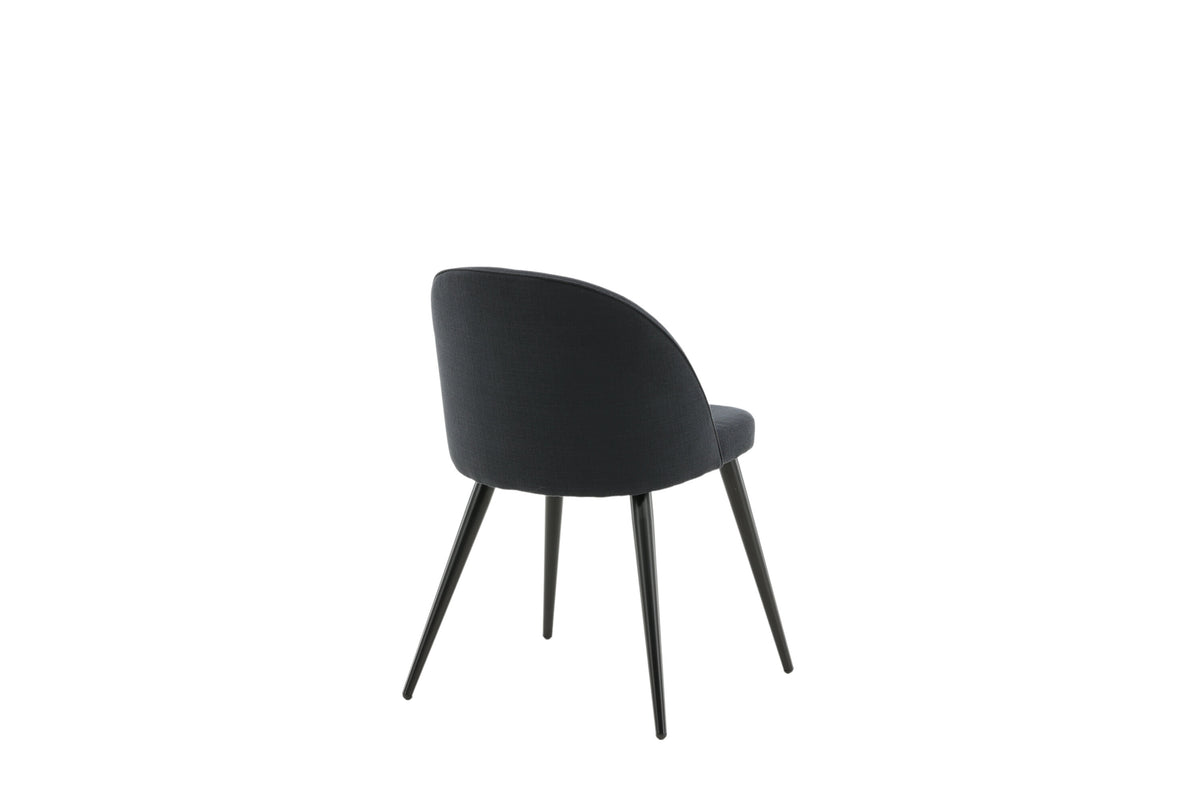 Velvet spisebordsstole - sort - 2 stk. - billede 9