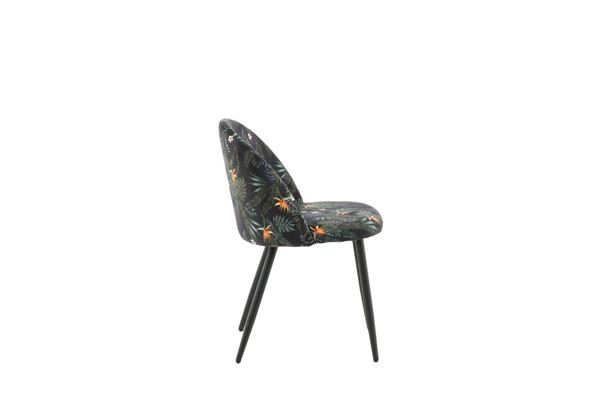 Velvet spisebordsstole - sort - 2 stk. - billede 11
