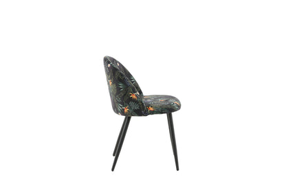 Velvet spisebordsstole - sort - 2 stk. - billede 11