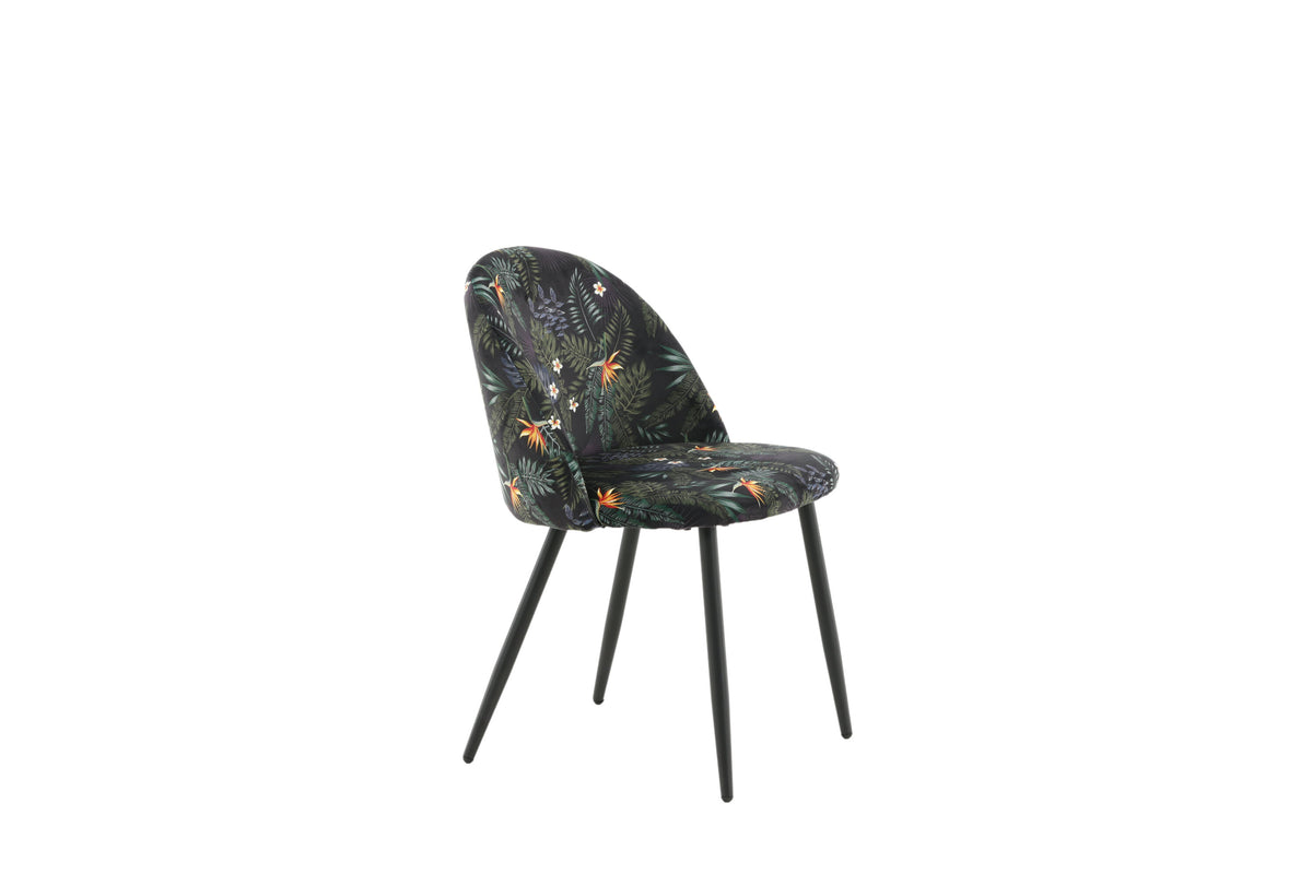 Velvet spisebordsstole - sort - 2 stk. - billede 12