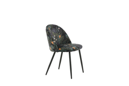 Velvet spisebordsstole - sort - 2 stk. - billede 12