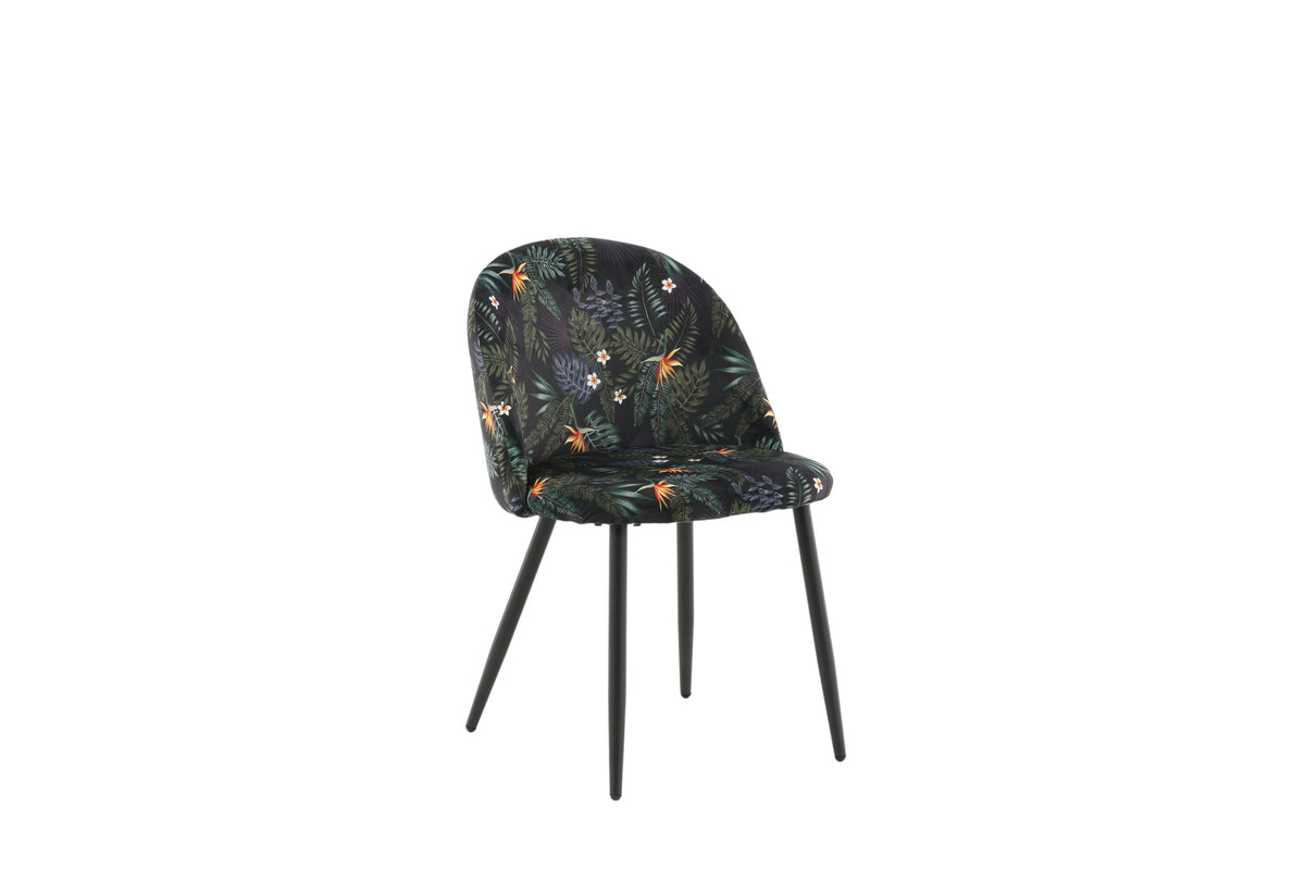 Velvet spisebordsstole - sort - 2 stk. - billede 13