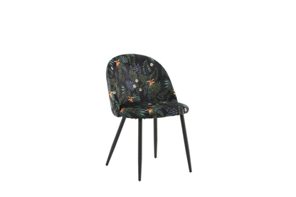 Velvet spisebordsstole - sort - 2 stk. - billede 13