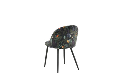 Velvet spisebordsstole - sort - 2 stk. - billede 7