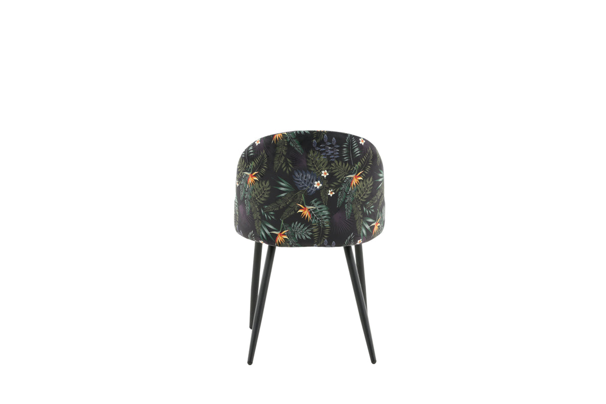 Velvet spisebordsstole - sort - 2 stk. - billede 8