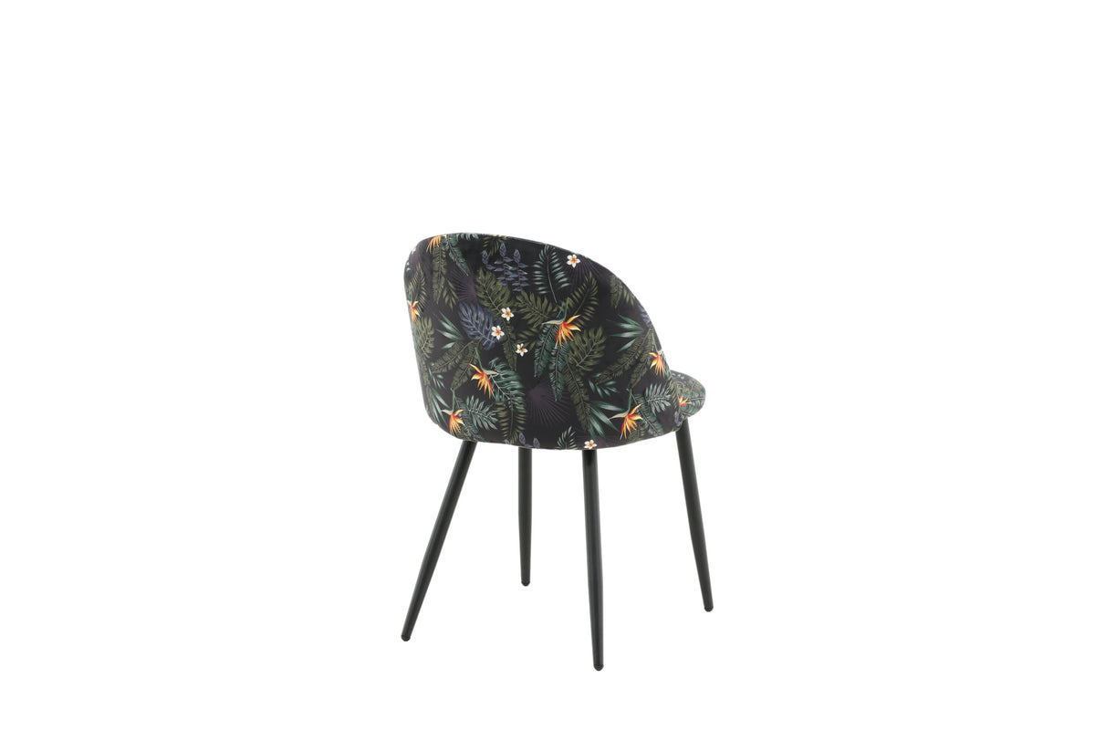 Velvet spisebordsstole - sort - 2 stk. - billede 9