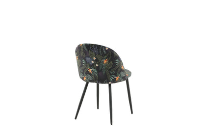 Velvet spisebordsstole - sort - 2 stk. - billede 9