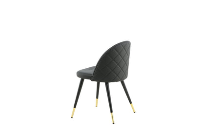 Velvet spisebordsstole - sort, guld - 2 stk. - billede 6