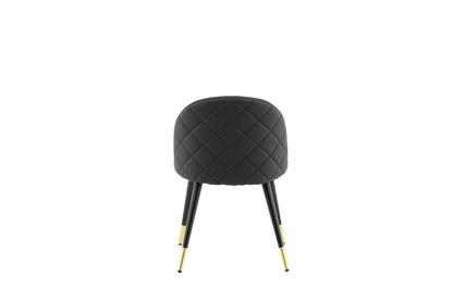 Velvet spisebordsstole - sort, guld - 2 stk. - billede 8